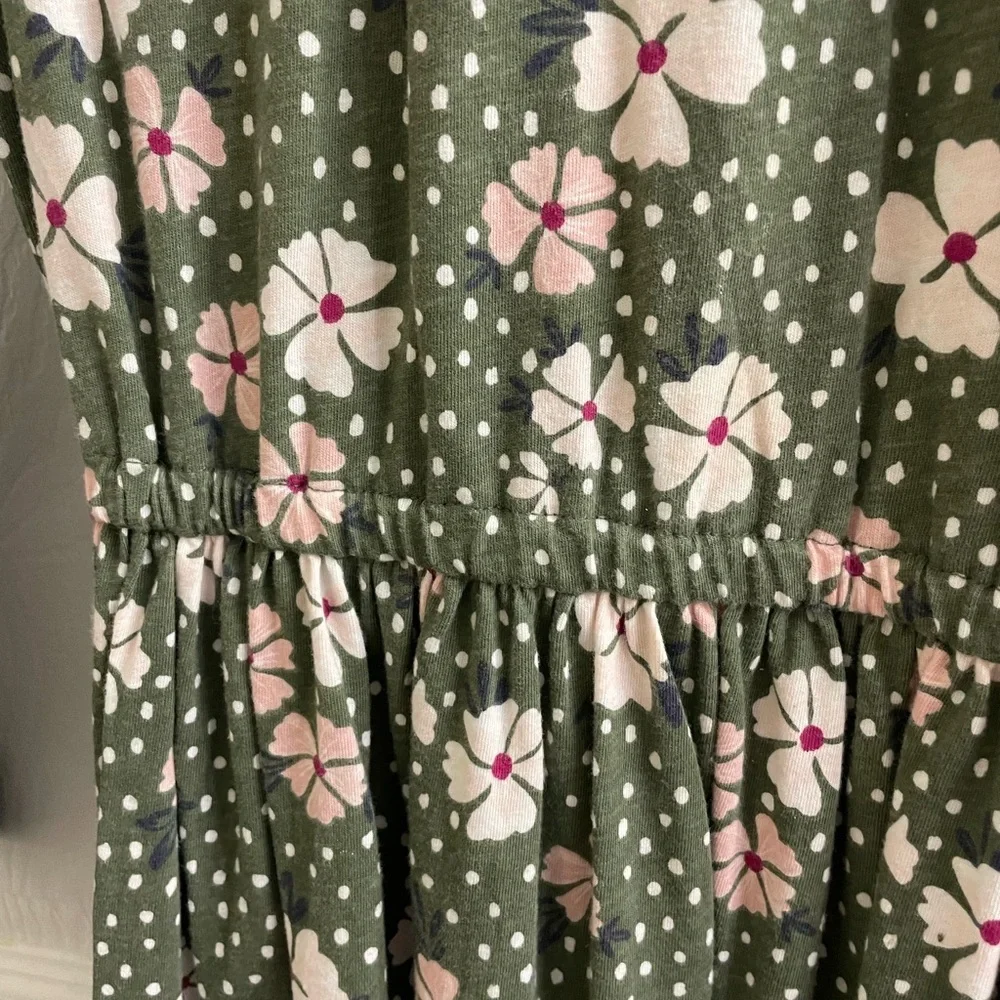Carter’s Charming Green Floral Kids Dress. Girls Size 10